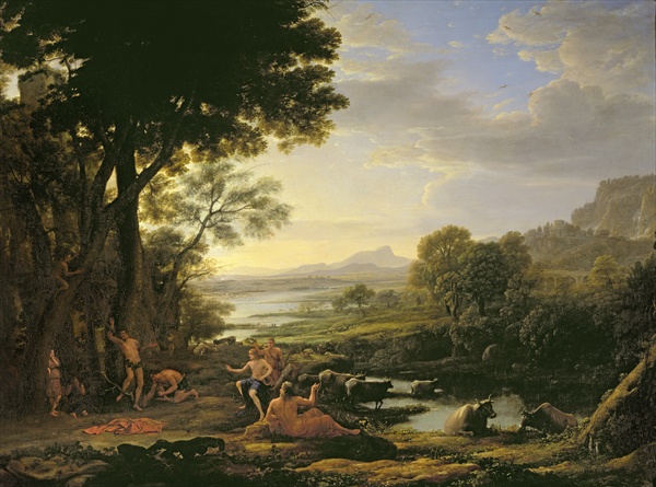 Lorraine oil Apollo flaying Marsyas
